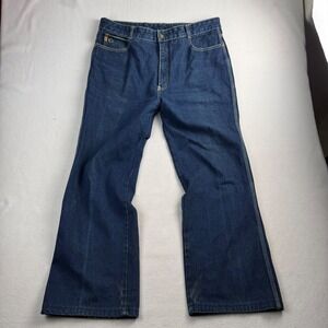 Vintage Cody Mens Wide Leg Western Jeans Dark Wash Blue‎ Cotton 40 RN 60427